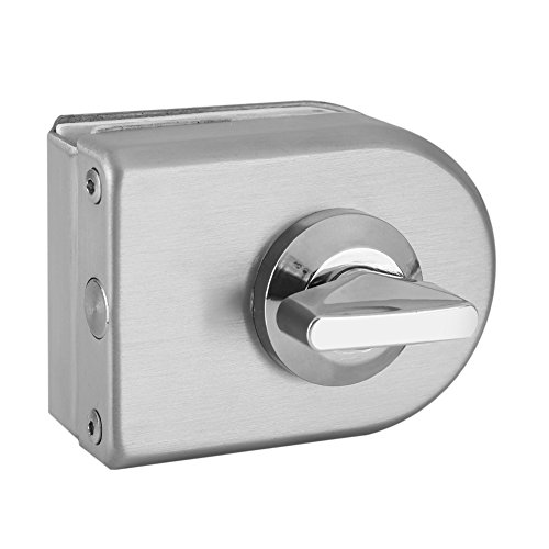 Nimoa Edelstahl-Türverriegelungsknopf-Edelstahl Verriegelungsschloss für Home-Hotel-Badezimmer - Passend für Glastüren mit einer Dicke von 10 bis 12 mm von Nimoa