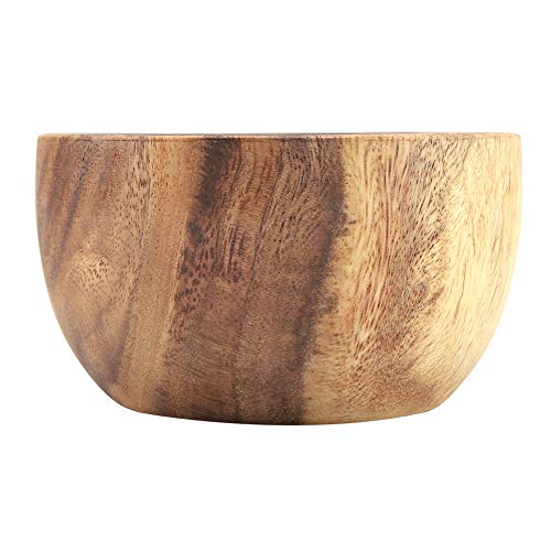 Nimoa Holzschale, Snackschale, Servierschalen, Solid Acacia Holzschale für Salat Suppe Reis Handgemachte Holzschale Küchenutensilien (13 * 7cm) von Nimoa