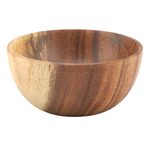 Nimoa Holzschale, Solid Acacia Holzschale für Salat Suppe Reis Handgemachte Holzschale Küchenutensilien(16 * 7cm) von Nimoa