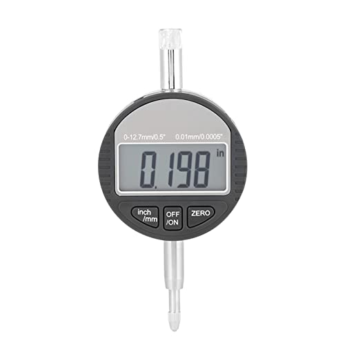 12,7 Mm/0,5 Zoll Digitale Messuhr, Elektronische Messuhr, Digitale Sondenanzeige, Messuhr Mit Hoher Auflösung von 0,01 Mm/0,0005 Für Tischkreissägen, 3D-Drucker, Drehmaschinenwerkstatt von Nimomo