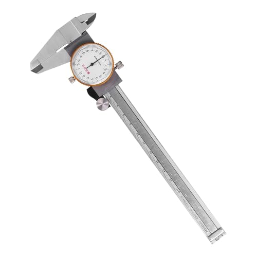 150mm Messschieber Caliper, Edelstahl Schieblehre Präzision Dial Vernier Caliper Skalenmessschieber Uhrmessschieber Nonius-Messschieber Stoßfest Metall Schublehre Messschieber Mit Uhr von Nimomo