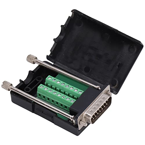 DB15 Lötfreier Steckverbinder, 15-poliges Breakout-Board D-SUB-Stecker-Anschlussadaptermodul Mit Gehäuse von Nimomo