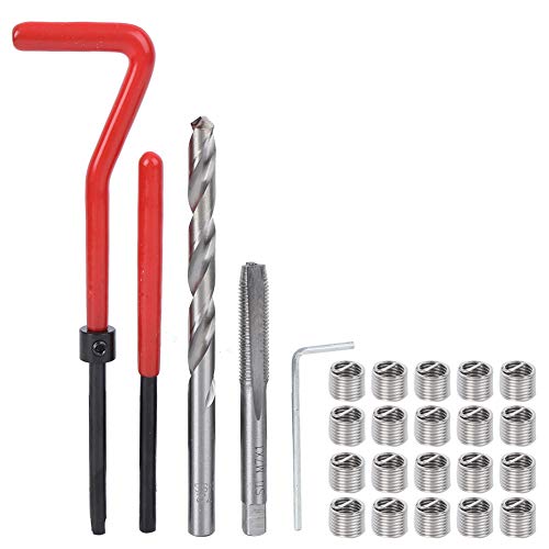 Gewindereparatursatz, 25 Stück M7 Gewinde Reparatur Satz gewindeeinsatz Kit, Helicoil Thread Repair Kit Gewindereparatur-Kit Einsätze Hülsen Gewinde Reparatur Einsatz Kit Für Auto Reparatur von Candeon