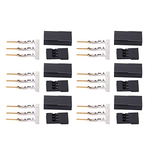 Servo Stecker Set, 100 Stück 3 Polig Weiblich JR Stecker Dupont Stecker Kit, Servo Kabel Stecker JR Anschluss Modellbau Stecker Dupont Kabel Stecker Rc Männlich Weiblich Stecker for Electronic Geräte von Nimomo