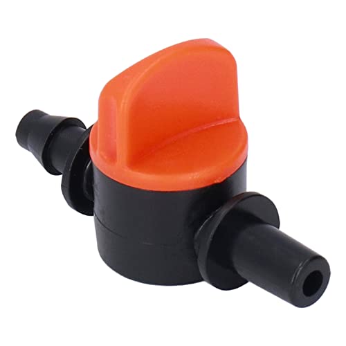 Nimomo 50 Stück Einstellbare Bewässerung Sprinkler, Tropfbewässerungsventil, PP Gartenwasserrohrventil Langlebiges Tropfbewässerungs Umschaltventil 4/7 mm Außendurchmesser 6 mm/0,2 Zoll von Nimomo