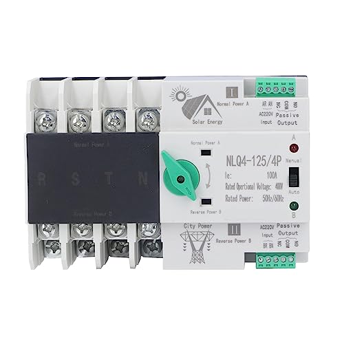 Nimomo Dual Power Automatischer Transferschalter, 100A 220V 4P ATS Notstrom Umschalter Netzumschalter Automatisch Notstromumschalter Automatischer Übertragungsschalter Umschalter Netz Notstrom Nimomo Dual Power Automatischer Transferschalter, 100A 220V 4P ATS Notstrom Umschalter Netzumschalter Automatisch Notstromumschalter Automatischer Übertragungsschalter Umschalter Netz Notstrom von Nimomo