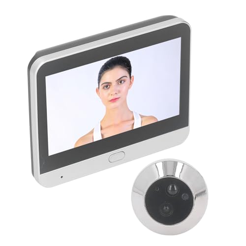Nimomo Elektronischer Türspion, 1080P Smart Wireless Intercom Türklingel 4,3 Zoll Farbbildschirm Zwei-Wege-Videoanruf, PIR Personenerkennung, 5000 mAh, Cloud/SD (Lieferung mit eingebautem Akku) von Nimomo