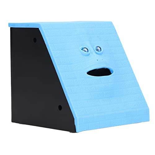 Nimomo Gesicht Bank, Face Bank, Neuheit Geldsparbox Plastic Coin Eating Children Funny Money Saving Collection Sparschwein Geburtstagsgeschenk Spielzeug Dekoration (Hellblau) von Nimomo