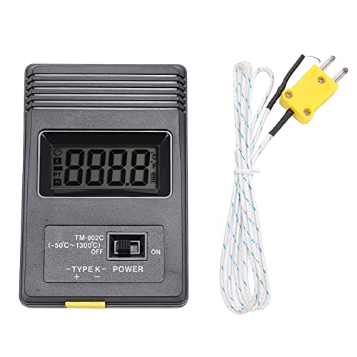 Nimomo K-Typ Digitales Thermometer, Tm-902c Thermoelement-Thermometer K-Typ Thermoelement Sensor Temperaturmessgerät Temperaturmesser, – 50 ℃-1300 ℃ Thermoelement-Temperaturmesser Mit Lcd-Display von Nimomo
