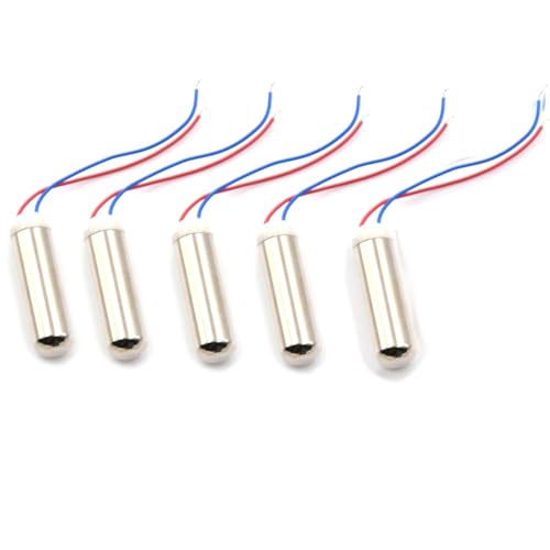 Nimomo Micro Vibrationsmotor, 5PCS 14500 U/Min Kernloser Motor Coreless Vibration Motor, Wasserdichter Zylindrischer Kernloser Vibrationsmotor Elektromotor Für Massaggeräte Elektrische Zahnbürste von Nimomo