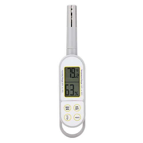 Nimomo Temperatur-Feuchtigkeits-Messgerät Trockene Innentemperatur-Feuchtigkeits-Messgerät Digitales Trocken-Nass-Thermometer Hand-Hygrometer Mit Batterie von Nimomo