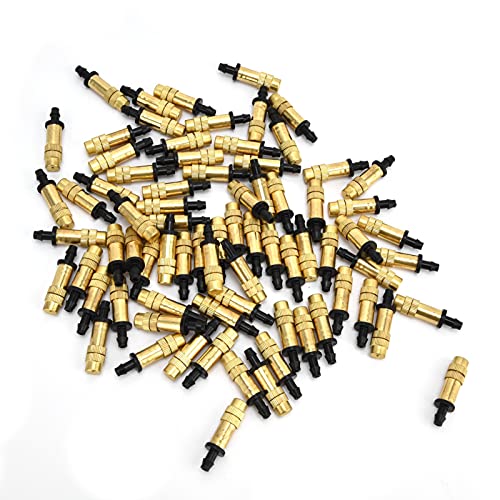 100 pcs Kupfer EIN Haken Atomisierungsdüse Tropfbewässerungsprühgerät für 4/7 -Schlauch von NinGYiYan