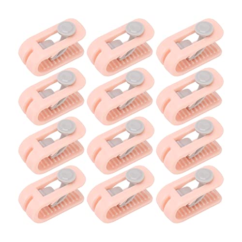 12 -pcs -Bettblatt Clips, nötig sicheres Safe 180 Grad, universeller Quiltabdeckungsverschluss für Zuhause (Rosa) von NinGYiYan