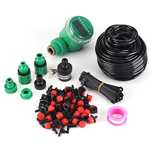 25m Pflanze Selbstwässerung Gartenschlauch DIY Tropfbewässerungssystem mit Timer -Kits von NinGYiYan