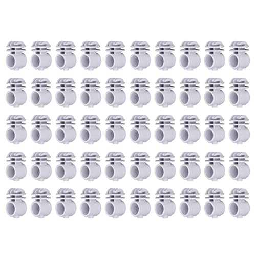 50 Pcs/Set 2,1 cm Isolator Schrauben-Pulsgitter-System Zubehör für elektronische Zaun-Lagers tange (Grau) von NinGYiYan