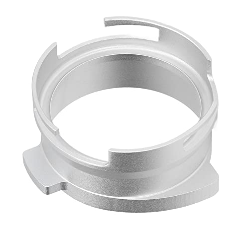 54-mm-Kaffee-Portafilter-Dosierung Trichter Aluminiumlegierung Rotatatierbares Dosierungstrichter Praktische Zubehör für Schleifigkeit und Präzision für verschiedene (Silber) von NinGYiYan