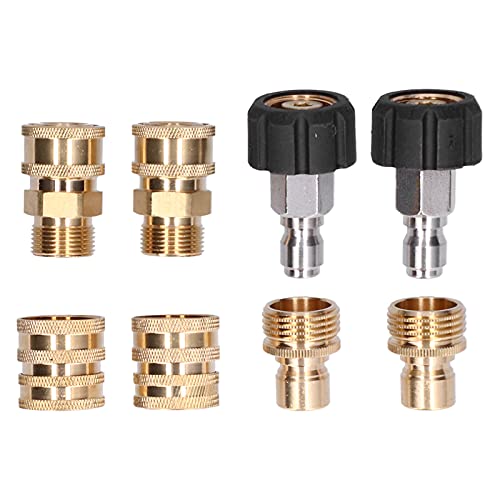 8pcs Messing Hochdruck -Waschmaschine Adapter -Koppler -Set -Set -Stecker Kit von NinGYiYan