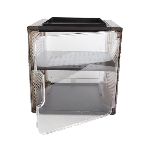 Acryl -Wasserflaschen Organizer stabil staubdicht einfach zu reinigen Wasserflaschen Lagerhalter Schrank Desktop (Mittel 2 Schicht braun) von NinGYiYan