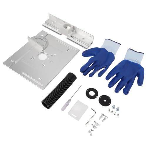Aluminium Router Tisch Einsatz Tisch Tisch Holzbearbeitungsbänke Router Platte Holzwerkzeuge Einstellbare Mahl -Trimmmaschine anwendbarer Holzarbeiter DIY -Lüfter von NinGYiYan