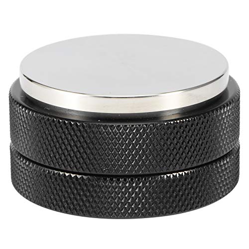 EDELSTAHL KAFFEE TAMPER PULVER VERTEILER LEVELER WERKZEUG MIT NONSLIP THREAD FÜR HAUSHALTS BUSINESS SCHWARZ 58MM (58mm【flat bottom】black) von NinGYiYan