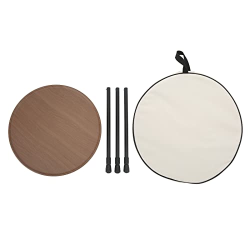 Falten Camping -Runde Tisch Aluminiumlegierung tragbarer Picknick -Camping -Tisch selbstfahrende Wohnmobilausrüstung (Holzfarbe) von NinGYiYan