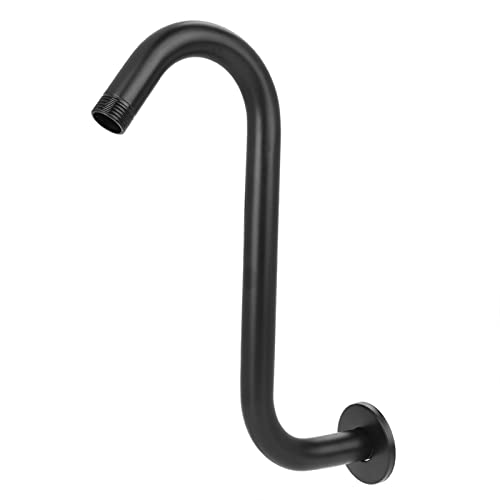 Für 201 Edelstahl, für 8in High Rise S-gebogene Dusch verlängerung Arm, G1/2 ", Schwarz, Badezimmer zubehör von NinGYiYan