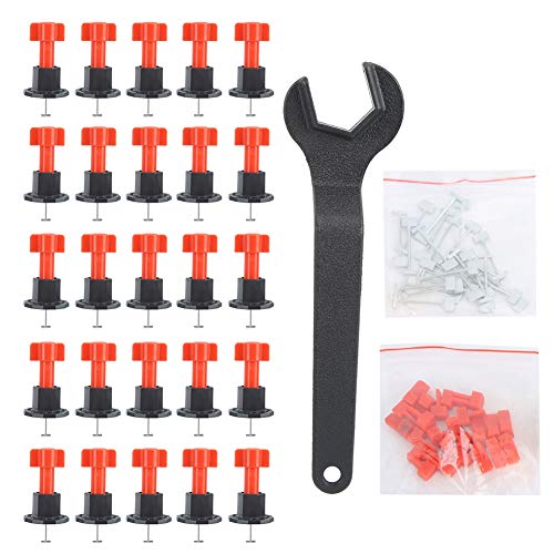 Für 25 -pcs -Fliesen -Leveler für das Wiederverwendbare Nivellierungssystem -Fliesenpositionierungswerkzeug, Bodenwandkonstruktionswerkzeuge von NinGYiYan
