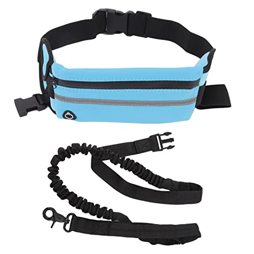 Für Hände, für Hunde -Leinen Fanny Pack, Nylon Bungee, für Nachtläufe und Gehen (Hellblau) von NinGYiYan