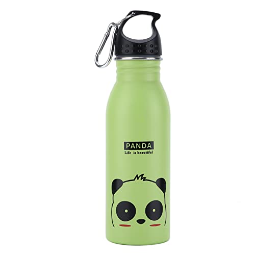 Für K601 für Sportwasserflasche isoliertes Vakuum Edelstahl süßer Cartoon für Kind (Grüne Panda Hanging Schnalle) von NinGYiYan