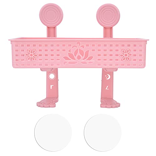 Für Wallmounted, für Abflussregal, Aushöhlungskorb, Nicht kranker Lagerregal, Badezimmerorganisator für Küche, Badezimmer, Toilette (Rosa) von NinGYiYan