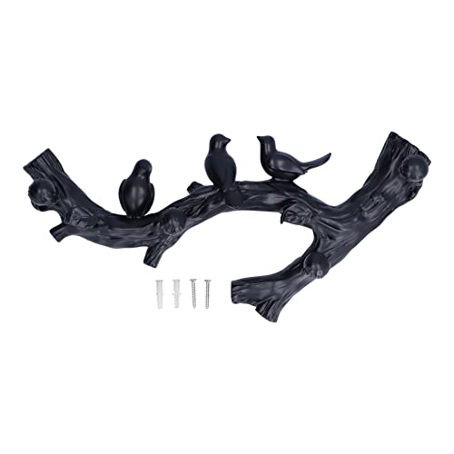 Für die Heimdekoration, für dekorativen Haken, Schwarz, Vogelzweigform, dreidimensionale, wandmontierte Wand montiert (Mittelgroß (38 cm)) von NinGYiYan