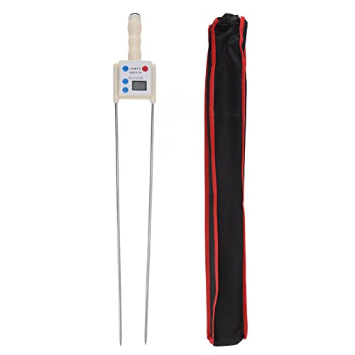 Getreidefeuchtigkeitsmesser, multifunktionales LED -HD -Display, Doppelnadel für Kornpflanzen Schnellmessung (Große Größe) von NinGYiYan