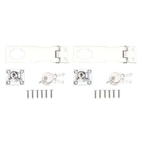 Hasp Zuverlässige Sicherheitsverriegelung für Schränke Türen Silber 2 Stück von NinGYiYan