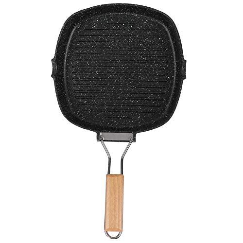 Nicht -STICK Practical Frying Pan Steak Pfanne BBQ mit faltbarem Griff Küchenversorgungen (Der send 24 cm) von NinGYiYan