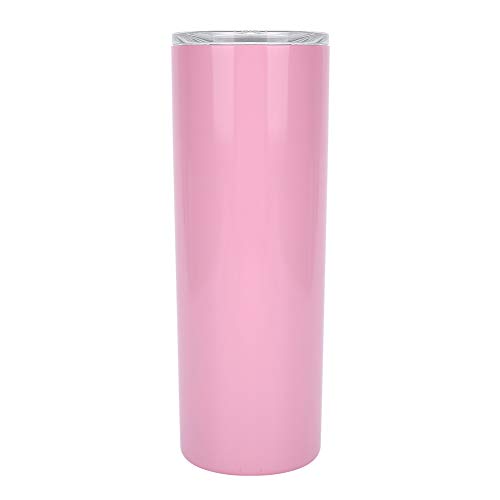 NinGYiYan 20oz Edelstahl -Reisetasse Wasserbecher mit Deckel für Kaffee -Tee -Getränke heiße oder kalte Getränke (Glänzend rosa) von NinGYiYan