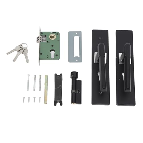 NinGYiYan Aluminiumlegierung Verriegelungstürgriff Set wirkungsbeständig für Schlafzimmer Badezimmer Büro Matt Schwarz NinGYiYan Aluminiumlegierung Verriegelungstürgriff Set wirkungsbeständig für Schlafzimmer Badezimmer Büro Matt Schwarz von NinGYiYan