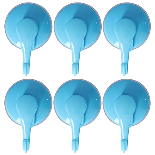 NinGYiYan Für 6pcs für stark, für Vakuumwandhaken/Handtuchhaken, Plastik -Selbstkleber -Saugnapfe für Küche/Badezimmer (Blau) von NinGYiYan