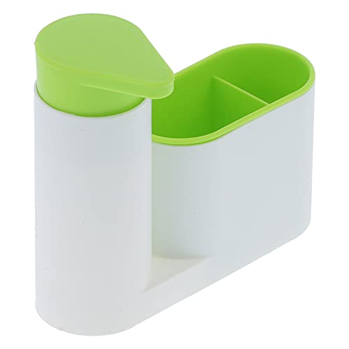 NinGYiYan Für Duschorganisator, für Badezimmerlagerständer, Desktop Zahnbürstenpong -Behälter mit Seifenspender, für Badezimmer/Dusche/Küche/Toilette (Grün) von NinGYiYan
