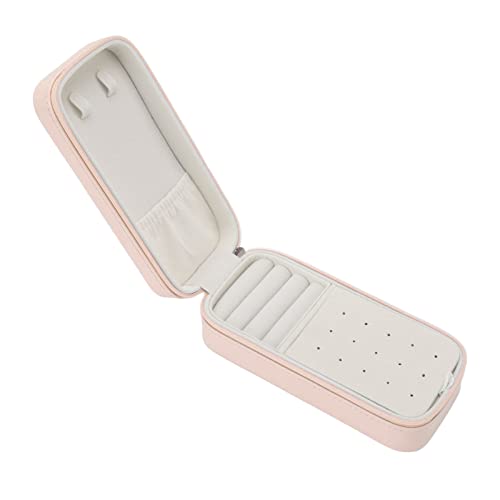 NinGYiYan Für Mädchen für die Reise-Schmuckschatulle, kleine tragbare Aufbewahrungsbox für Ringe und Ohrringe (nackte Rosa) von NinGYiYan
