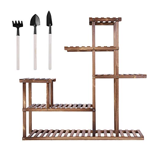 NinGYiYan Für Multi -Ebenen für Holz, für Pflanzenständer, Balkongarten Blumenpflanze Ausstellungsschelf von NinGYiYan