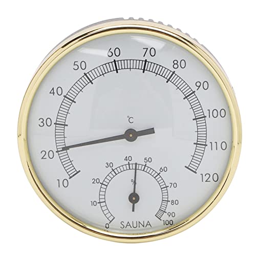 NinGYiYan Für die Sauna für die Wandmesser für die Wandmotora - Klare Skala - physikalische Induktion - Edelstahlhygrometer von NinGYiYan