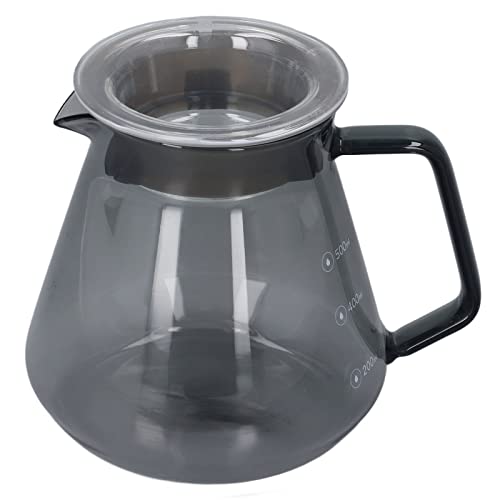 NinGYiYan Graue Kaffeekanne aus Borosilikatglas, Handkaffeemaschine, Tischdekoration, Haus, Küche (500 ml) von NinGYiYan
