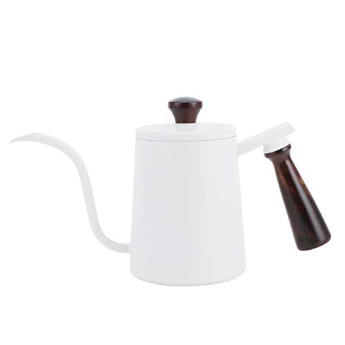 NinGYiYan HAND DRIP KAFFEE KETTLE 304 EDELSTAHL LANGE SPOUT FÜR HAUS BÜRO CAFE WEIß von NinGYiYan