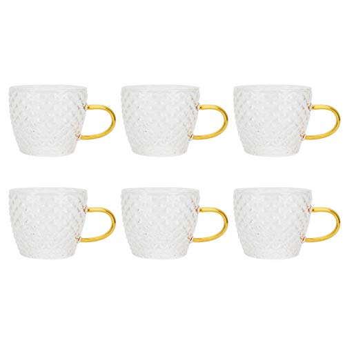 NinGYiYan Hitzebeständiges Glasglas, 6-teilig, Teetasse mit Teegriff, Zubehör für das Teehaus zu Hause NinGYiYan Hitzebeständiges Glasglas, 6-teilig, Teetasse mit Teegriff, Zubehör für das Teehaus zu Hause von NinGYiYan