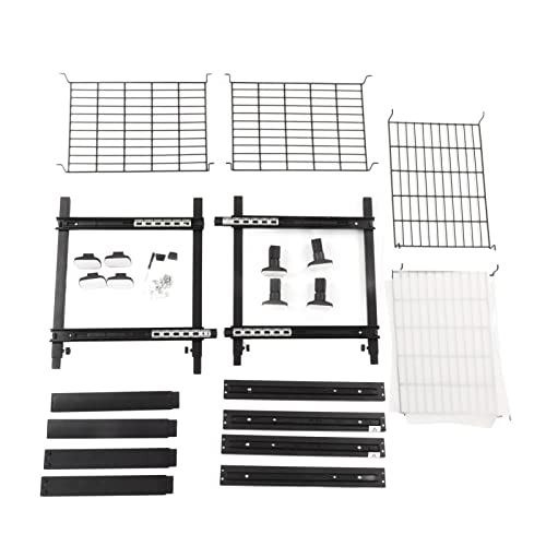NinGYiYan Kohlenstoffstahl 2 -Tier -Schieber ausziehen Schubladen Organizer, schwarz, für Küche (2 Schicht 11x22cm) von NinGYiYan