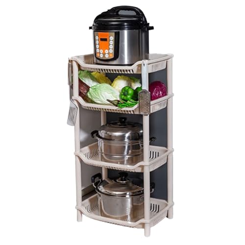 NinGYiYan Küche Aufbewahrungswagen Kunststoff mehrschicht stehende Lager für Lagerprodukte Regale Organizer Töpfe Pfannen Haushalt von NinGYiYan