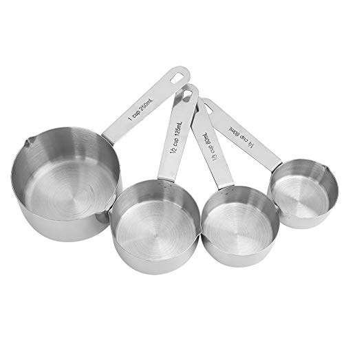 Ningyiyan Messbecher und Löffel Set für Küchenbackwerkzeuge, Tischgeschirr aus Edelstahl, 4 -teiliges Set, langlebig und genau, einfach zu reinigen Ningyiyan Messbecher und Löffel Set für Küchenbackwerkzeuge, Tischgeschirr aus Edelstahl, 4 -teiliges Set, langlebig und genau, einfach zu reinigen von NinGYiYan