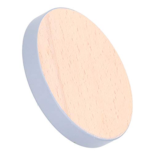 Runde Holz Coaster Placemat Hitzebeständige Getränkematte für Heimküche (Grau) von NinGYiYan