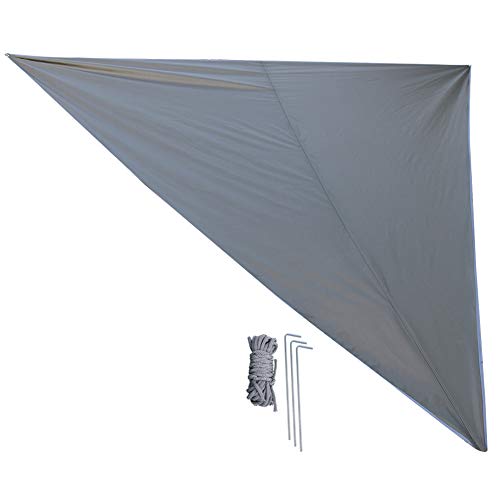 Super großes Sonnenschutzcamping -Markise Windschutzdreieck Baldachin Außenmatte für Verschiedene Außenbereiche (4 * 4 * 4m) von NinGYiYan