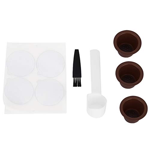 Wiederverwendbare Kaffeekapsel unbedeckt Kaffee Filter Tasse nachfüllbare Kaffeemaschine Accessoires für u Milk Citices maestra Farbe Braune Größe 3 x Kaffee Filter Tasse Löffel von NinGYiYan